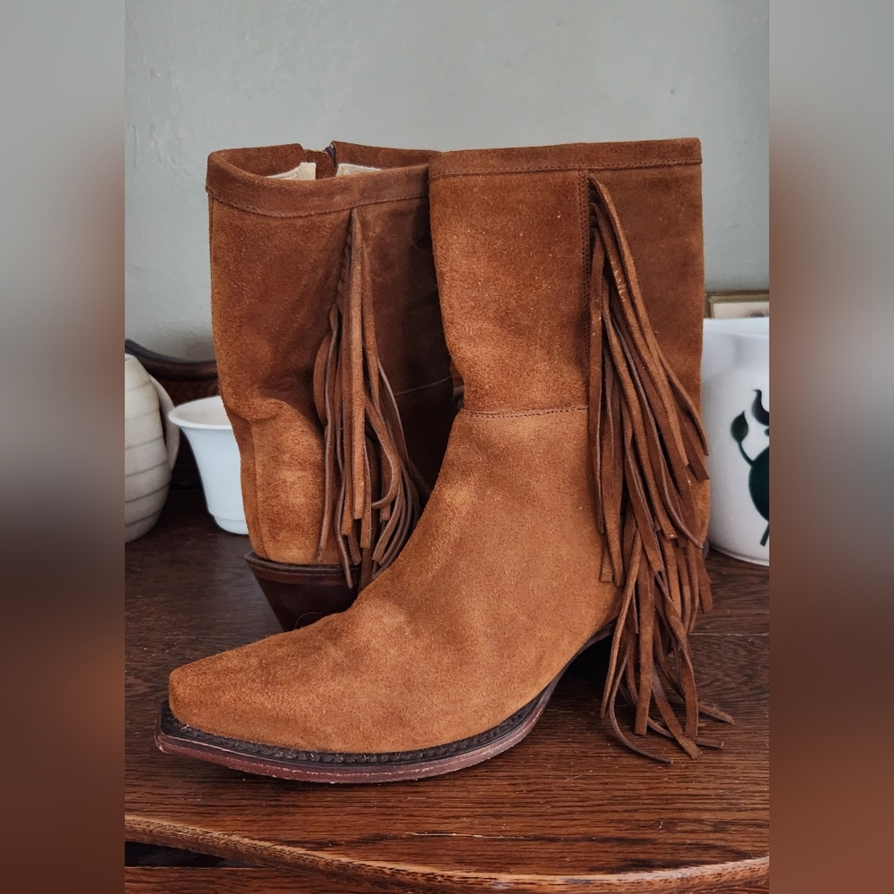 Stetson Halle fringe womens short boots